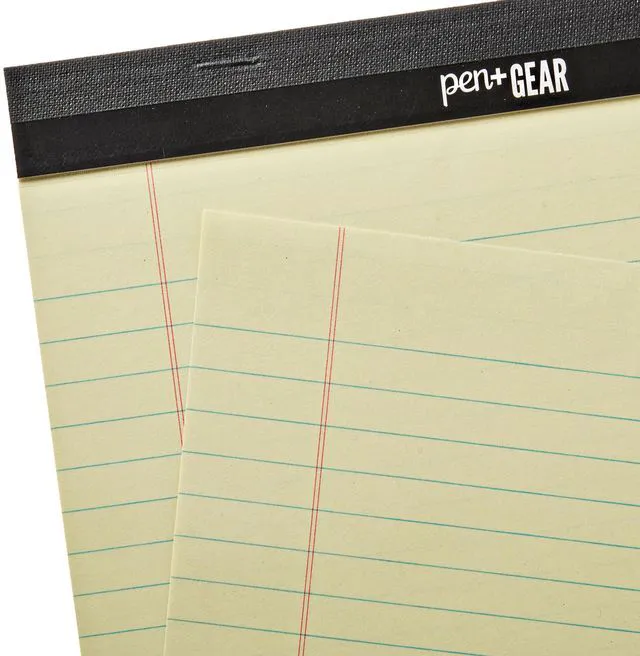 Alt view image 6 of 6 - Pen+Gear Wide Ruled Legal Pads 8.5" x 11.75", 3-Pack, 50 Sheets Each, Canary
