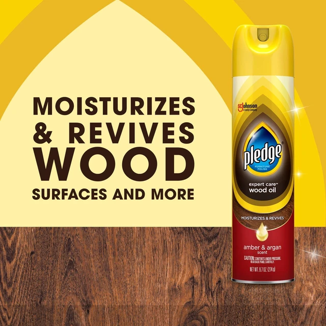Alt view image 4 of 5 - Pledge Amber and Argan Scent Furniture Polish Spray, 9.7 oz