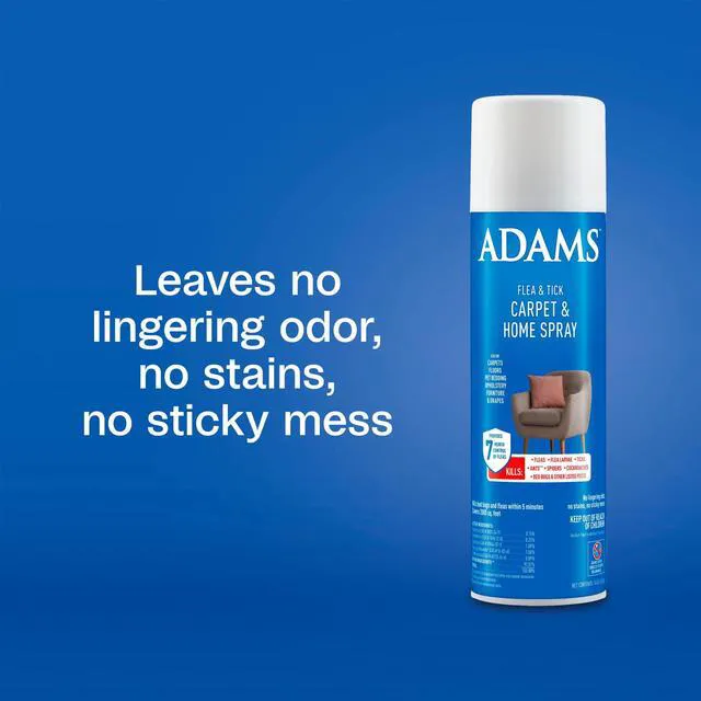 Alt view image 3 of 6 - ADAMS Flea & Tick Carpet & Home Spray 16oz, Kills Bed Bugs Fleas Ticks Spiders Ants, Indoor Home Treatment, 7-Month Flea Protection, Treats Up to 2000sq ft
