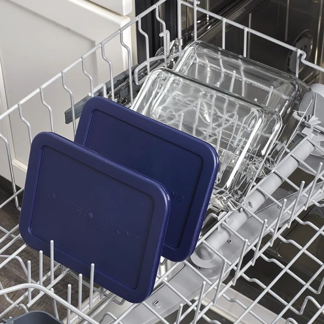 Alt view image 6 of 6 - Anchor Hocking 3-Cup Rectangular Glass Food Storage Containers with Lids, Set of 2