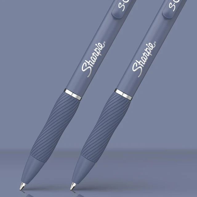 Alt view image 3 of 5 - Sharpie S-Gel Gel Pens, Medium Point (0.7mm), Moonlit Midnight Barrel, Black Ink, 4 Count