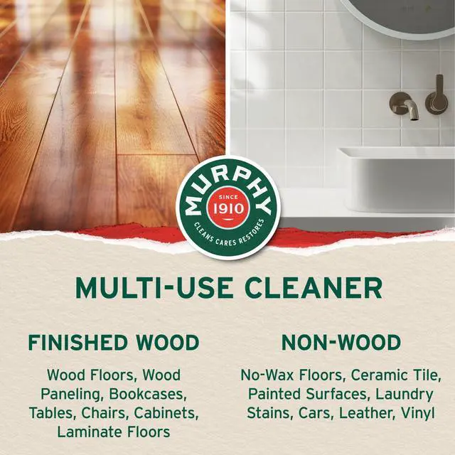 Alt view image 5 of 5 - Murphy Oil Soap Concentrated Wood Cleaner, 90 fl oz, Citronella Oil Scent Bottle