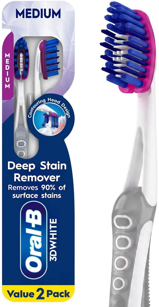Main image of Oral-B Pro Whitening Manual Toothbrush Medium Bristles 2Count