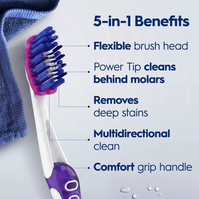 Alt view image 3 of 5 - Oral-B Pro Whitening Manual Toothbrush Medium Bristles 2Count