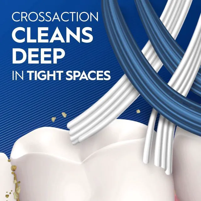 Alt view image 2 of 5 - Oral-B Pro Clean Cross Action Toothbrush, Medium, Deep Plaque Removal, 2 Count