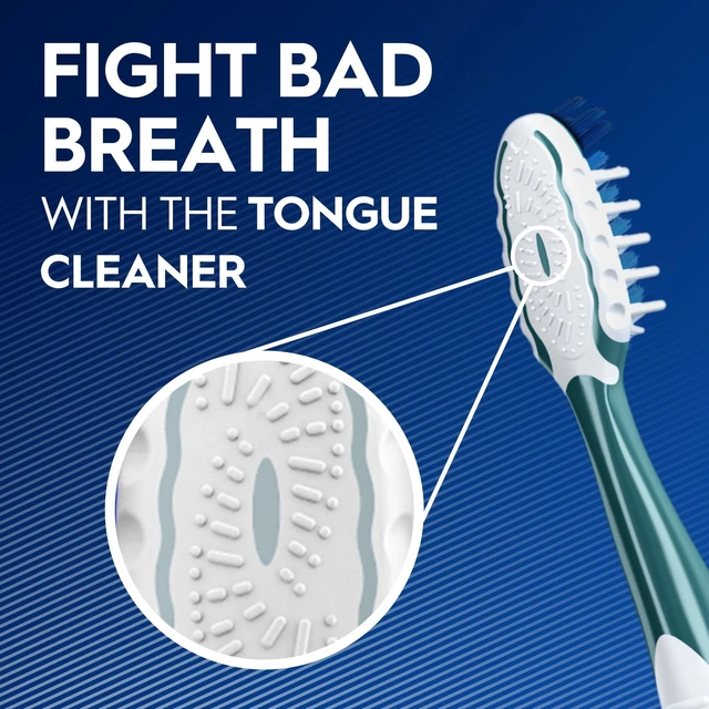 Alt view image 4 of 5 - Oral-B Pro Clean Cross Action Toothbrush, Medium, Deep Plaque Removal, 2 Count