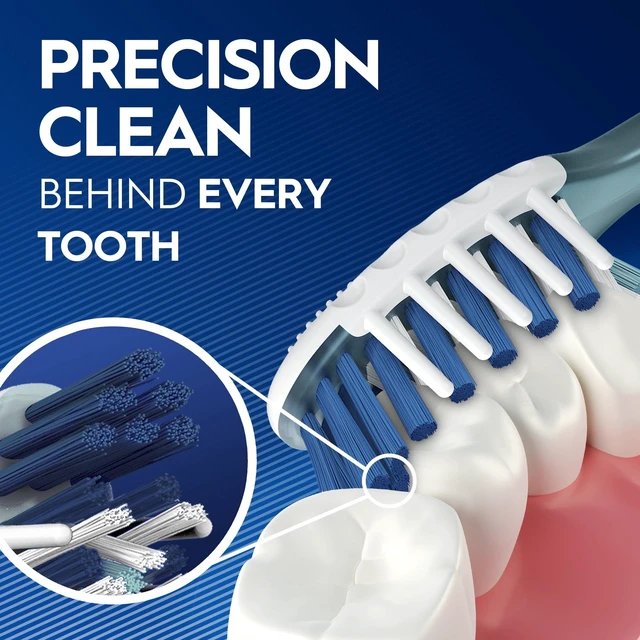 Alt view image 5 of 5 - Oral-B Pro Clean Cross Action Toothbrush, Medium, Deep Plaque Removal, 2 Count