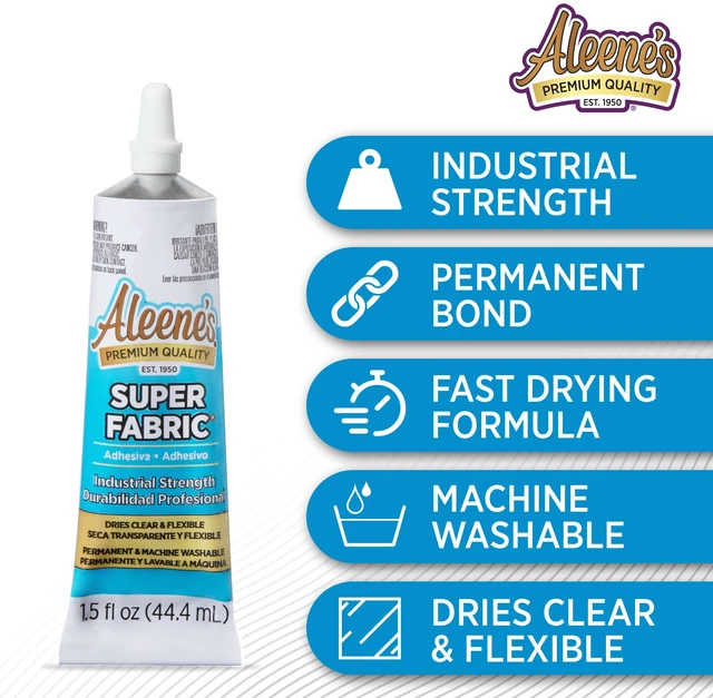 Alt view image 4 of 5 - Aleene's Super Fabric Adhesive 1.5 fl oz, Fast Drying, Clear Permanent