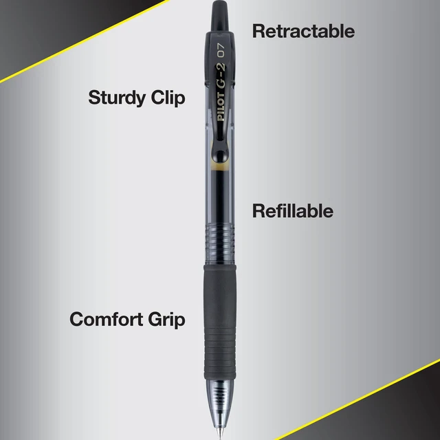 Alt view image 5 of 5 - Pilot G2 Premium Retractable Gel Ink Pens, Fine Point, Assorted Ink, 10 Count