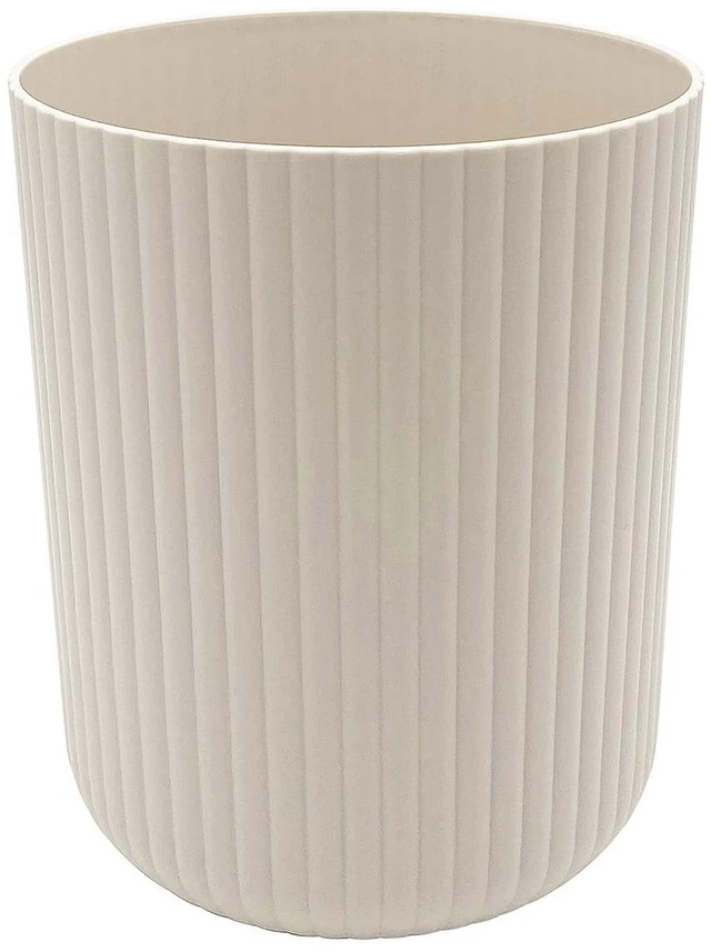 Main image of 64Gallon Mainstays Beige Plastic Ribbed Wastebasket