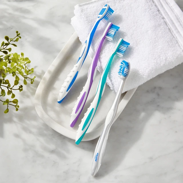 Alt view image 3 of 5 - Equate Rotation Adult Toothbrush, Multi Level Bristle, Soft, 4 Count