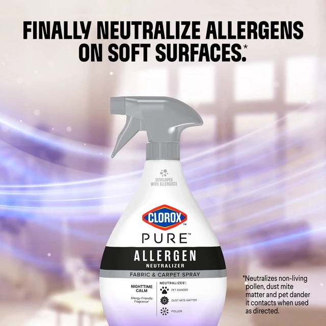 Alt view image 4 of 5 - Clorox PURE Nighttime Calm Fabric and Carpet Allergen Neutralizer Spray, 26fl oz