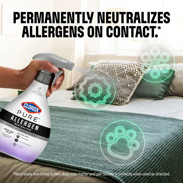 Alt view image 5 of 5 - Clorox PURE Nighttime Calm Fabric and Carpet Allergen Neutralizer Spray, 26fl oz