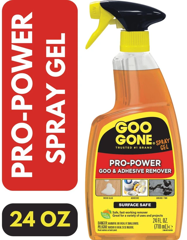 Main image of Goo Gone Pro-Power Heavy Duty Tape, Adhesive & Grease Remover Spray Gel, Orange Citrus Scent, 24oz, 1count