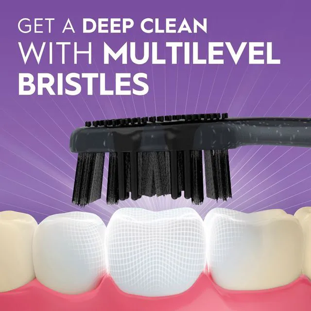 Alt view image 3 of 5 - Oral-B Advanced Whitening Charcoal Toothbrush, Medium, 2 Count