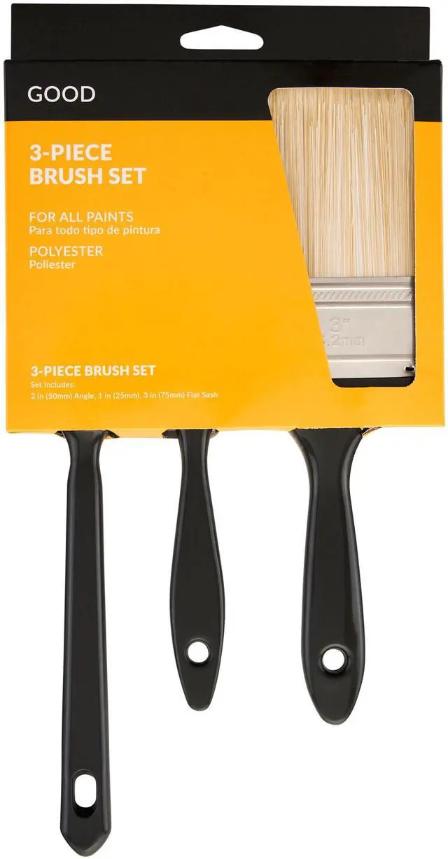 Main image of GOOD 3 Piece Polyester Paint Brush Set