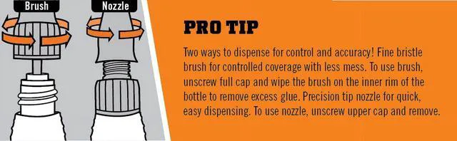 Alt view image 5 of 5 - Gorilla Glue Clear Super Glue Brush and Nozzle Bottle, 10g