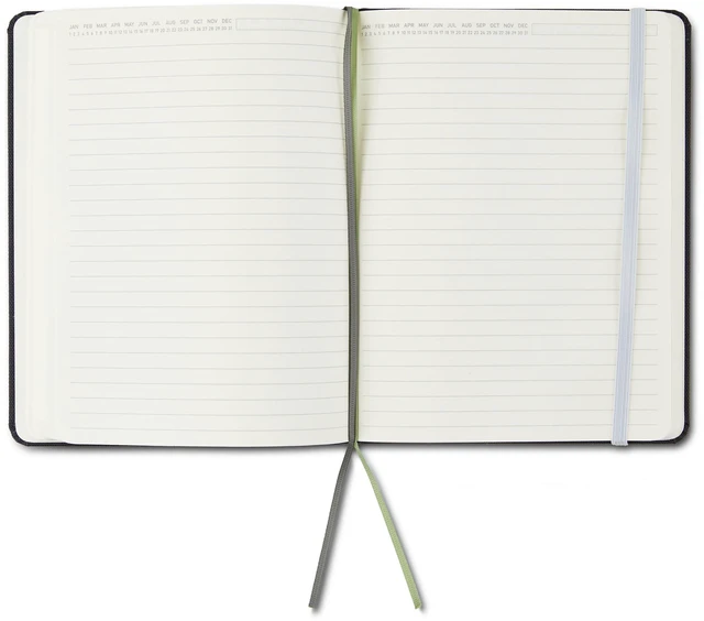 Alt view image 3 of 6 - Pen+Gear Journal, Black Fabric Cover with Elastic Band, 240 Ruled Pages