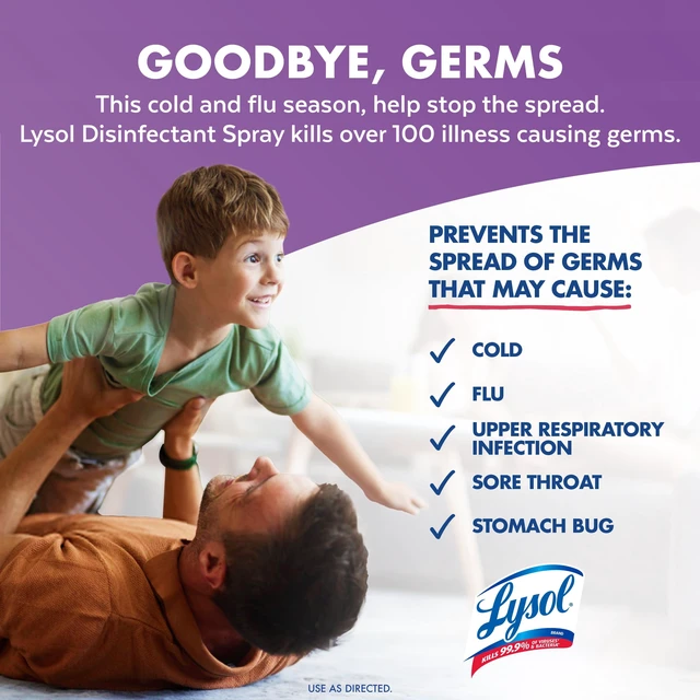 Alt view image 4 of 5 - Lysol Disinfectant Spray, Sanitizing & Antibacterial Bathroom Deodorizer, Lavender & Cotton Blossom, 12.5oz