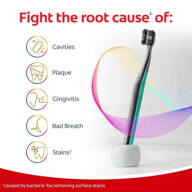 Alt view image 4 of 5 - Colgate Total Active Prevention Soft Whitening Toothbrush, 2 Pack, Black