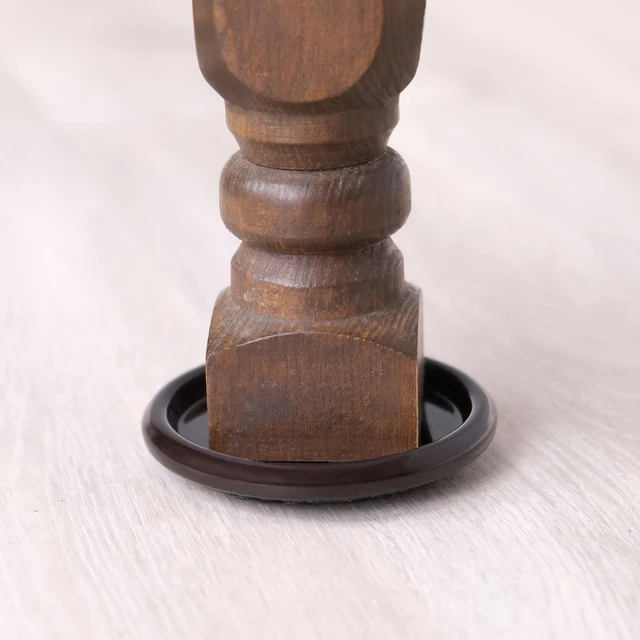 Alt view image 6 of 6 - Super Sliders 4 inch Round Brown Plastic Furniture Caster Cups, 4 Pack