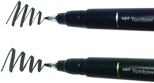 Alt view image 5 of 5 - Tombow Fudenosuke Brush Pens, Hard and Soft Tip, Black, 2 Pack