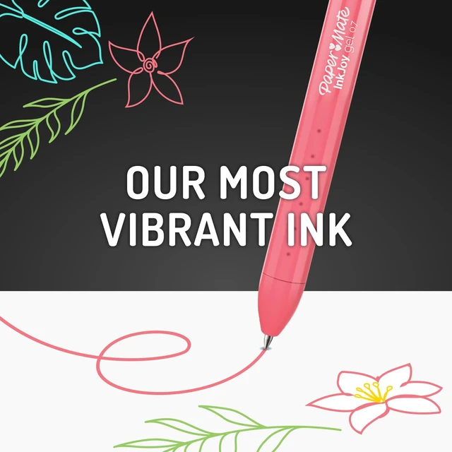 Alt view image 5 of 5 - Paper Mate InkJoy Bright Gel Pens, Medium Point 0.7mm, Retractable, Assorted Brighter Colors, 6 Count