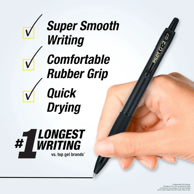 Alt view image 5 of 5 - Pilot G2 Edge Premium Gel Pens, 0.7mm Fine Point, Black Ink, Retractable, 5 Count