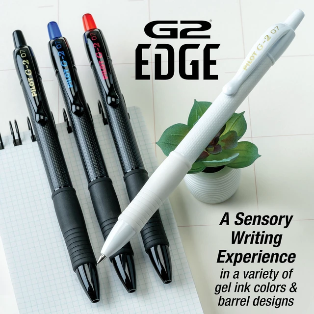 Alt view image 3 of 5 - Pilot G2 Edge Premium Gel Pens, 0.7mm Fine Point, Black Ink, Retractable, 5 Count
