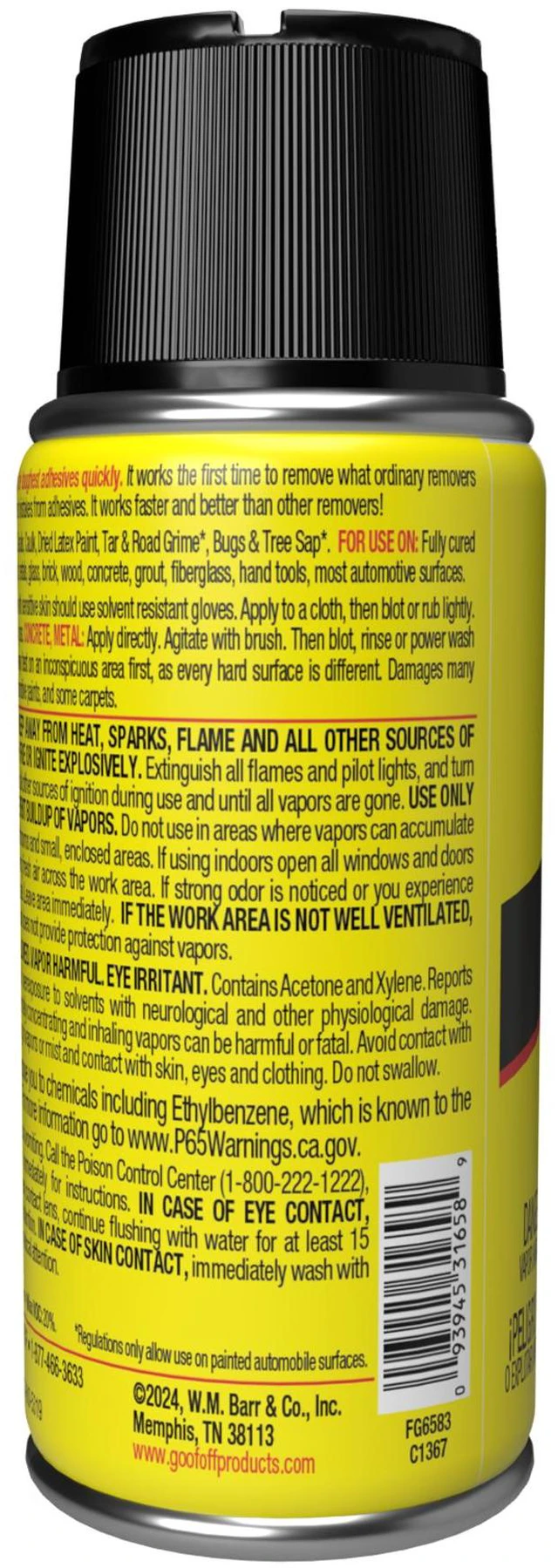 Alt view image 3 of 4 - Goof Off Pro Remover Aerosol 3oz