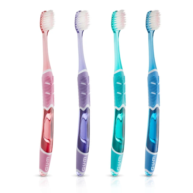 Alt view image 4 of 6 - GUM Sensitive Clean Technique Toothbrush, 2 Count, Ultra Soft Tapered Bristles