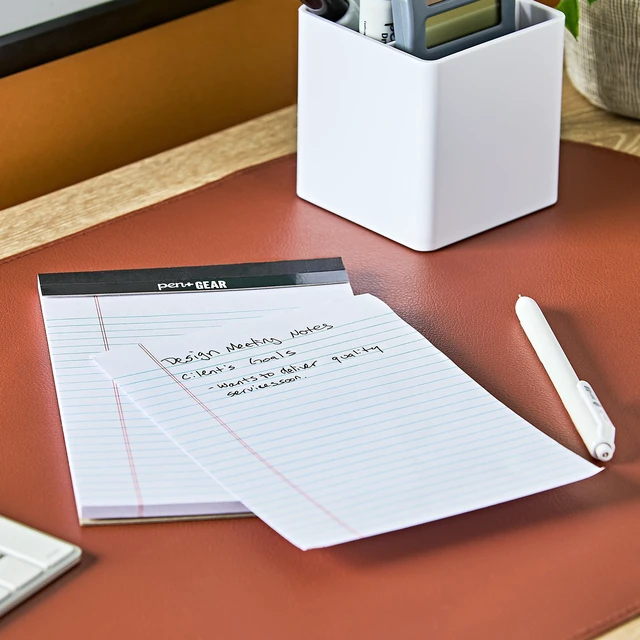Alt view image 6 of 6 - Pen+Gear Junior Legal Pads, Narrow Ruled, Heavyweight, 5"x8", White Paper, 50 Sheets Each, 100 Pages, 6 Pack