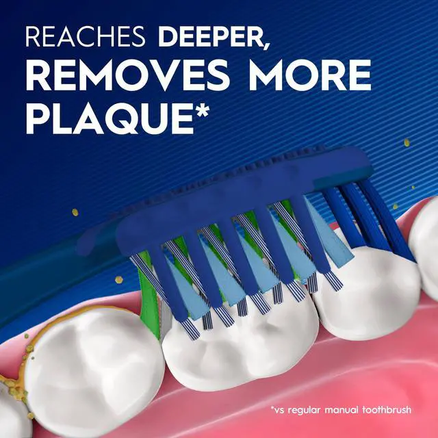 Alt view image 6 of 6 - Oral-B Pro Clean Cross Action Toothbrush, Medium, Deep Plaque Removal, 4 Count