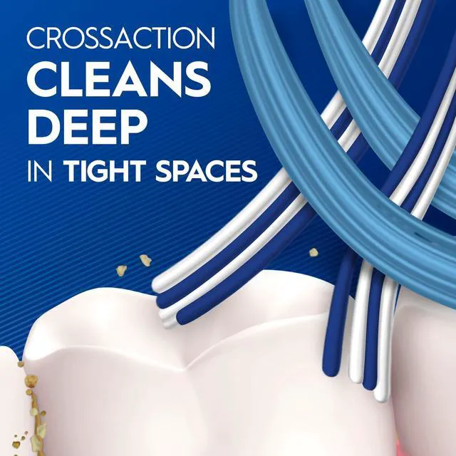 Alt view image 4 of 6 - Oral-B Pro Clean Cross Action Toothbrush, Medium, Deep Plaque Removal, 4 Count