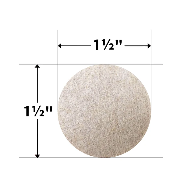 Alt view image 3 of 6 - Super Sliders 1.5" Round Self Stick Felt Furniture Pad for Hardwood, Beige, 30 Pack