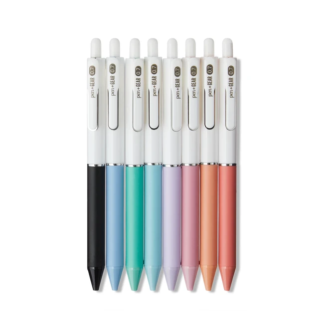 Alt view image 5 of 5 - Pen+Gear Retractable Gel Pen, Medium Point, 0.7mm, Assorted Colors, 8 Count