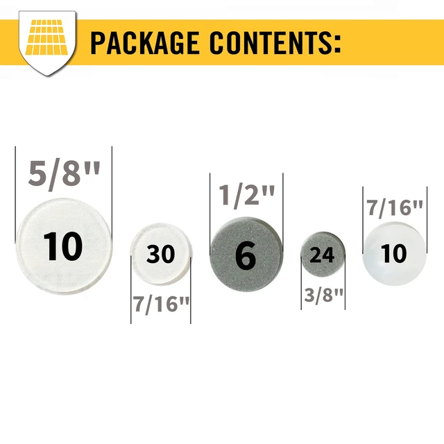 Alt view image 6 of 6 - Super Sliders Bumpers Value Pack 80 Assorted Clear & Foam Surface Protectors for Cabinets, Drawers, Decor & More