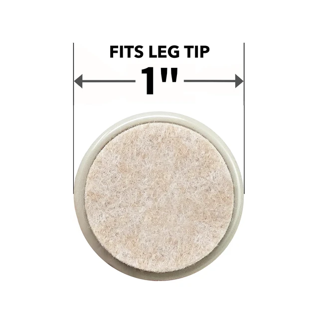 Alt view image 5 of 7 - Super Sliders 1-Inch Nail-On Felt Furniture Glides for Hardwood Floors, Beige, 8Pack