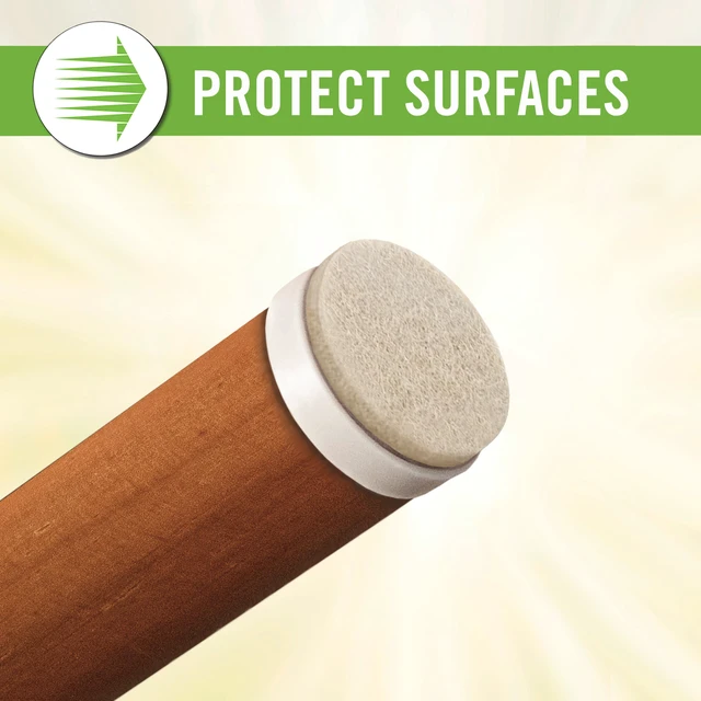 Alt view image 4 of 7 - Super Sliders 1-Inch Nail-On Felt Furniture Glides for Hardwood Floors, Beige, 8Pack