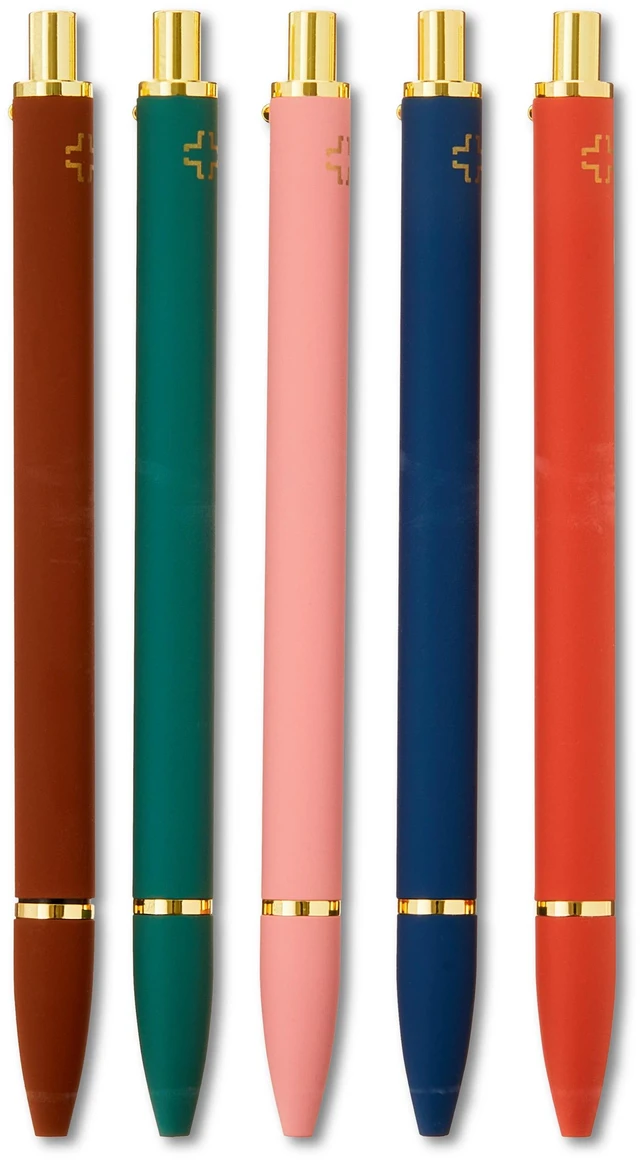 Alt view image 2 of 5 - Pen+Gear Retractable Gel Pens, Medium Point, 0.7mm, Black Ink, 5 Count