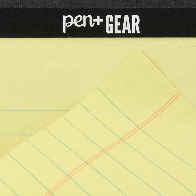 Alt view image 6 of 7 - Pen+Gear Wide Ruled Junior Legal Pads, 5" x 8", Canary, 50 Sheets (100 Pages), 6 Pack