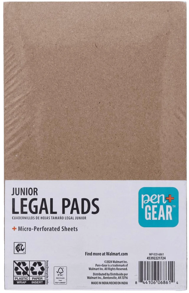Alt view image 7 of 7 - Pen+Gear Wide Ruled Junior Legal Pads, 5"x8", Canary, 50 Sheets Each, 12 Pack