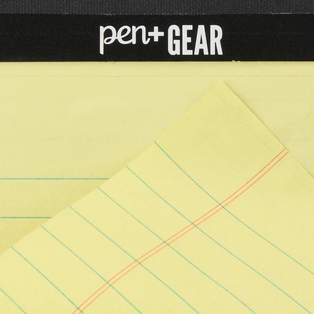 Alt view image 3 of 7 - Pen+Gear Wide Ruled Junior Legal Pads, 5"x8", Canary, 50 Sheets Each, 12 Pack