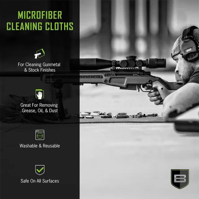 Alt view image 4 of 5 - Breakthrough Clean Technologies 14" Square 2-Pack Microfiber Cleaning Cloth Green