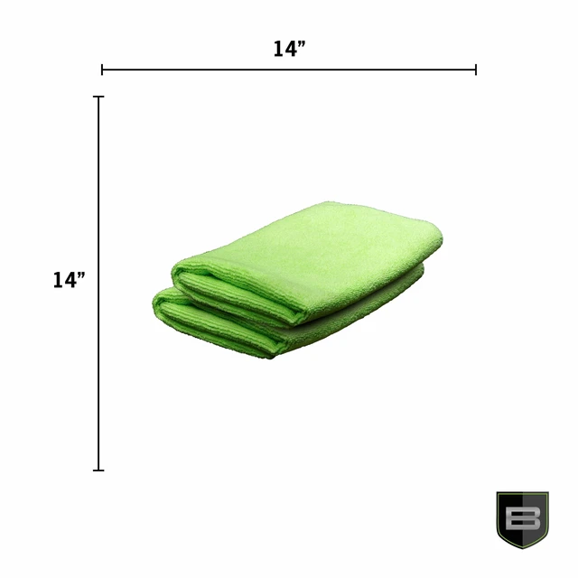 Alt view image 5 of 5 - Breakthrough Clean Technologies 14" Square 2-Pack Microfiber Cleaning Cloth Green