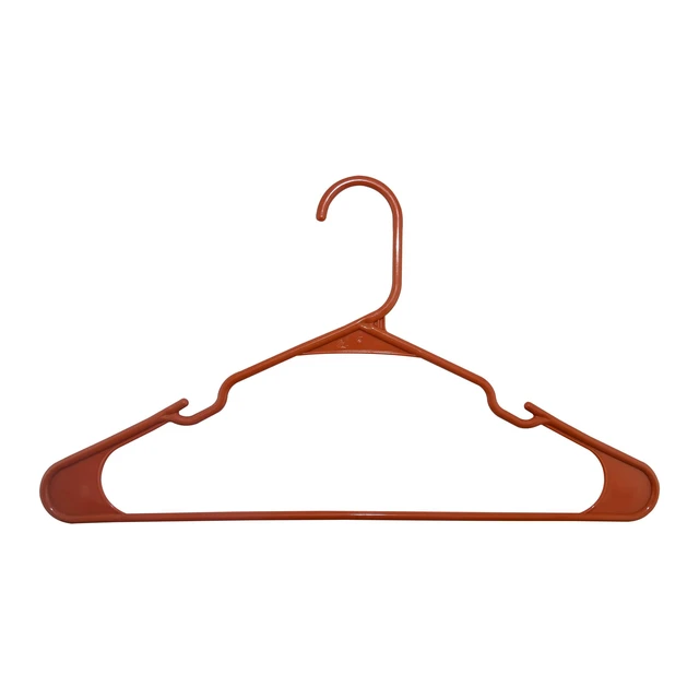 Alt view image 2 of 4 - Closetselect Plastic Notched Adult Hangers Texas Orange 50 Count
