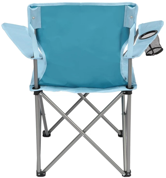Alt view image 3 of 6 - Ozark Trail Quad Folding Camp Chair with Cup Holder, Sky Blue