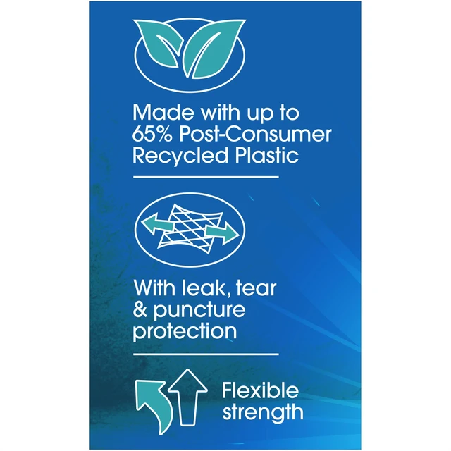 Alt view image 5 of 6 - Great Value Sustainable Strong Flex Multi-Purpose Drawstring Bags, 30Gallon, 40Count