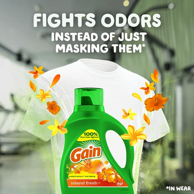 Alt view image 5 of 5 - Gain Liquid Laundry Detergent, Island Fresh Scent, 88 fl oz, 61 Loads