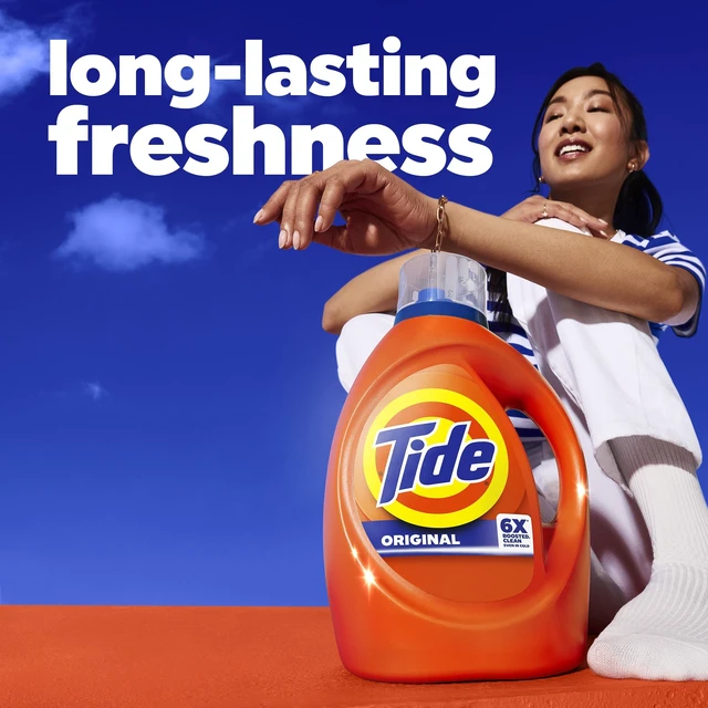 Alt view image 5 of 6 - Tide Liquid Laundry Detergent, 6X Boosted Cleaning Power, Original Scent, 32 fl oz, 25 Loads